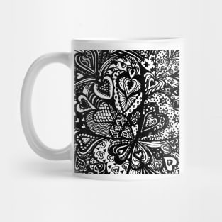 Hearts in a Square Aussie Tangle - see description re colour options Mug